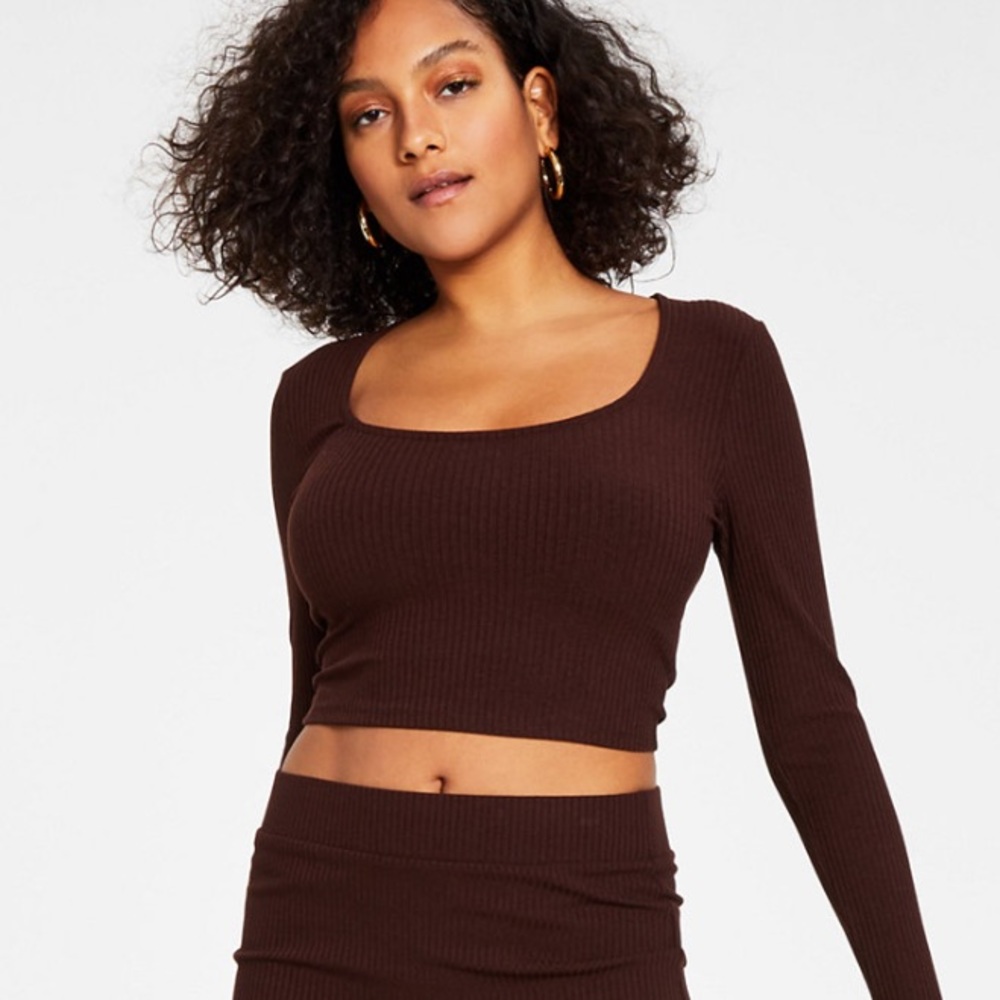 Bar III Ribbed Body con Cropped Top